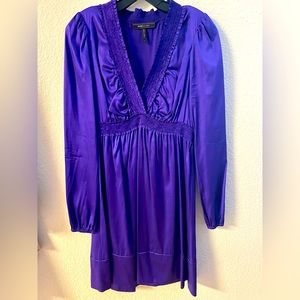 BCBGMaxazaria Purple Satan Dress